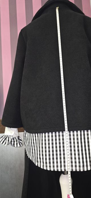 Camisa cuadro vichy negro con elastano 