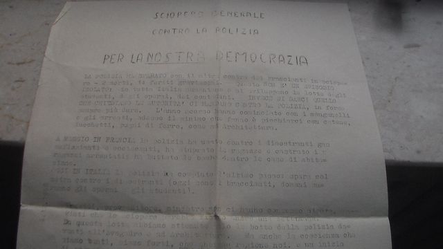 Volantini lotte studentesche '68 (prezzo unit.)