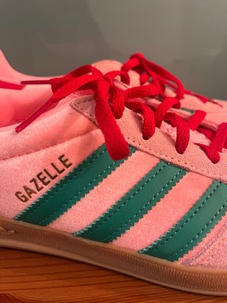 Bambas Gazelle rosa y verde 