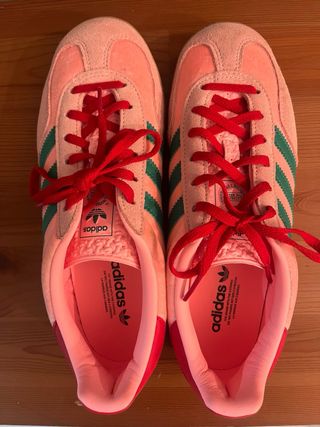 Bambas Gazelle rosa y verde 