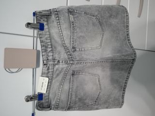 Minifalda vaquera gris