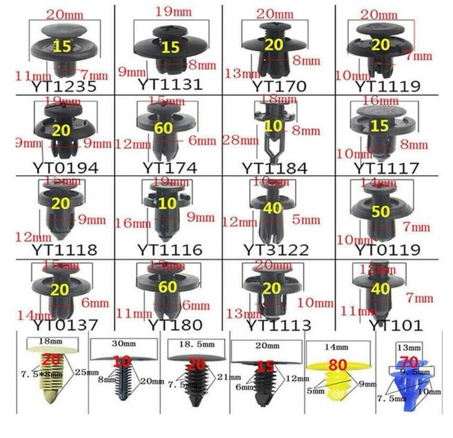 Clips de sujecion para coches