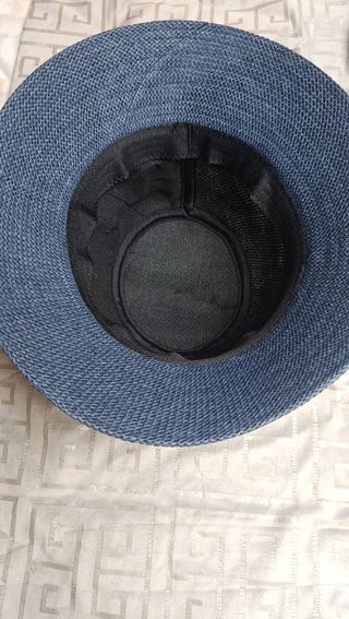 Sombrero de verano Azul con flor