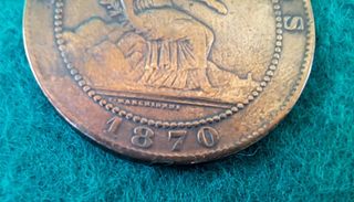 moneda 10 centimos 1870 Gobierno Provisional