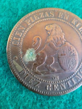 moneda 10 centimos 1870 Gobierno Provisional