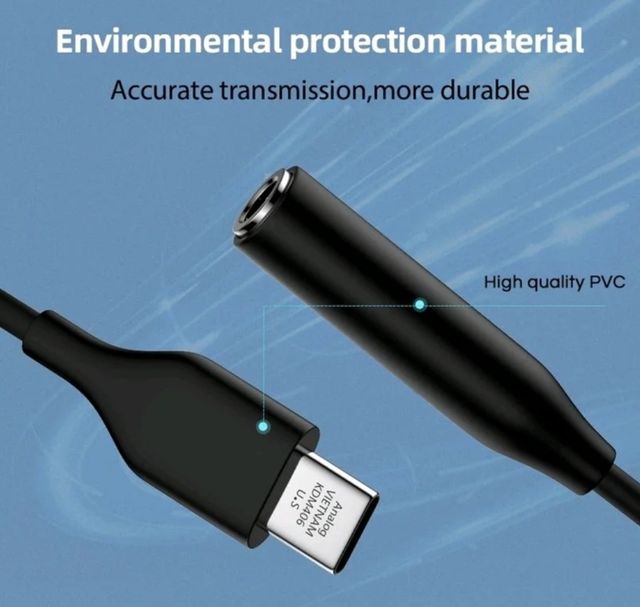 Adaptador cable auriculares tipo C a 3,5mm.Samsung