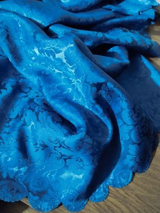 Tovaglia rasata blu vintage