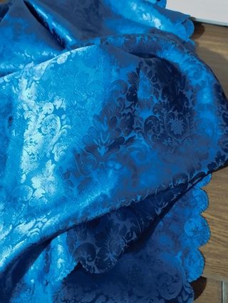 Tovaglia rasata blu vintage