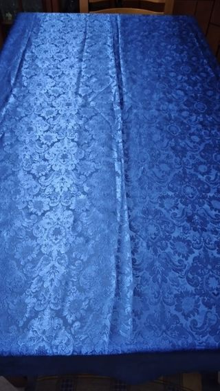 Tovaglia rasata blu vintage