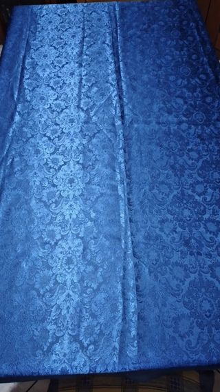 Tovaglia rasata blu vintage