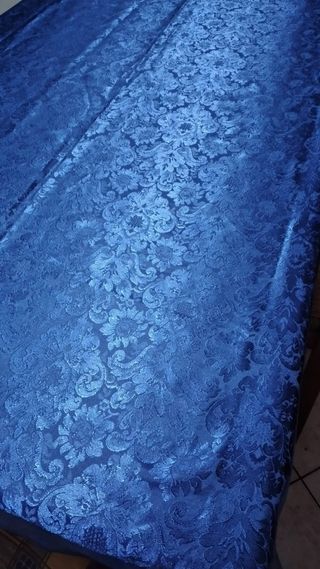 Tovaglia rasata blu vintage