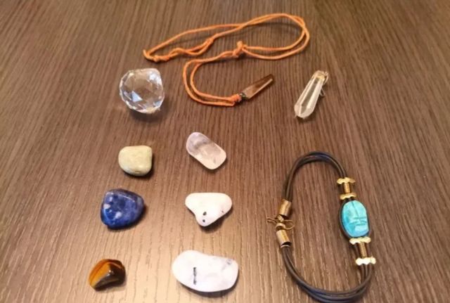 Lote Pulsera, Colgantes y Piedras Minerales
