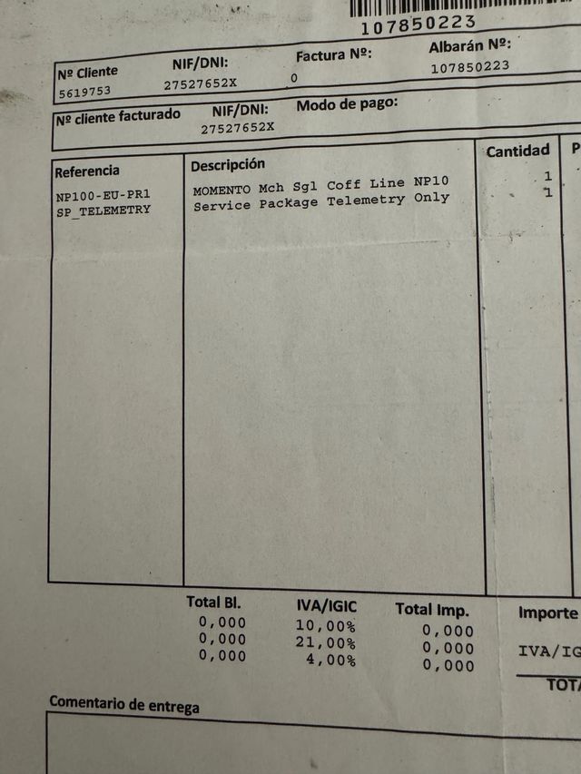 Cafetera Nespresso Momento Profesional(ofertaa)