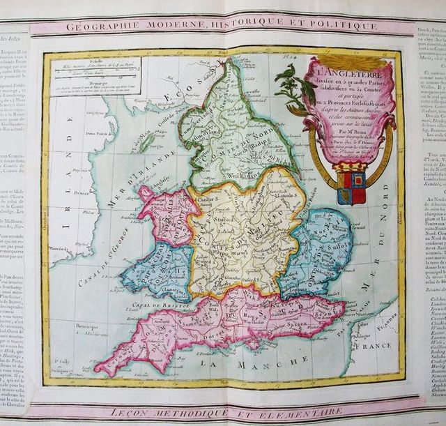 Mapa de los condados de Inglaterra (1798)