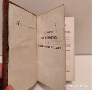 Exercices de Dévotion à Saint
Louis de Gonzague.
