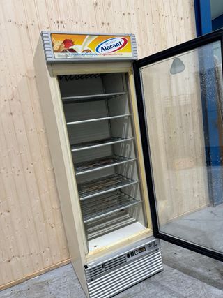 Congelador vertical de cristal