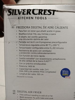 Freidora digital aire NUEVA A ESTRENAR 