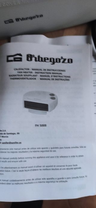 Calefactor ventilador Orbegozo. Cómo nuevo