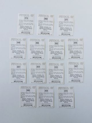 CROMOS FUTBOL 87 PANINI