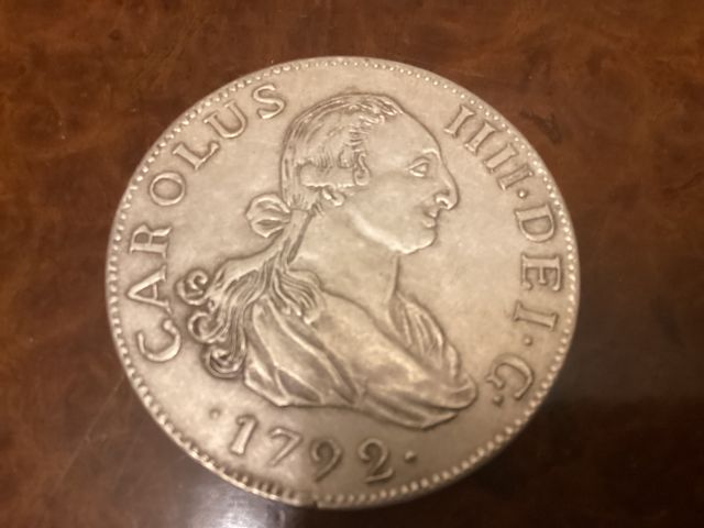 8 reales Carlos IIII plata 1792. Réplica