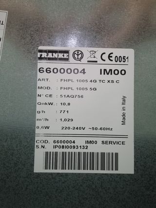 Piano Cottura Gas Franke