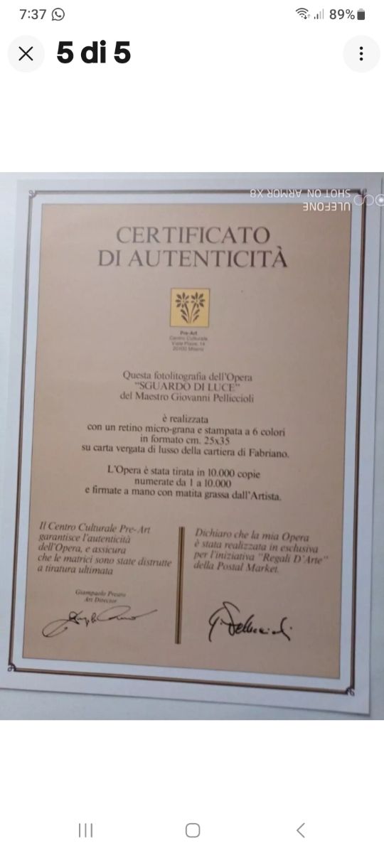 Litografia pelliccioli rara