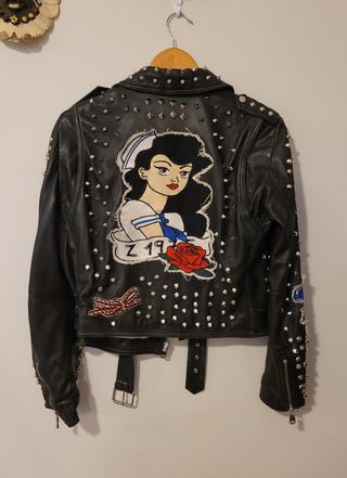 Cazadora piel Zara