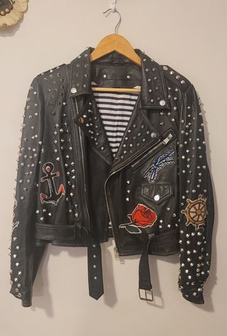 Cazadora piel Zara