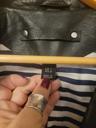 Cazadora piel Zara