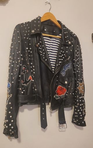 Cazadora piel Zara