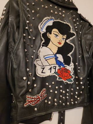 Cazadora piel Zara