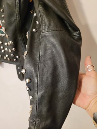 Cazadora piel Zara