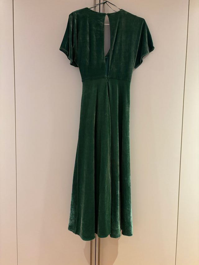 Vestido ZARA terciopelo verde