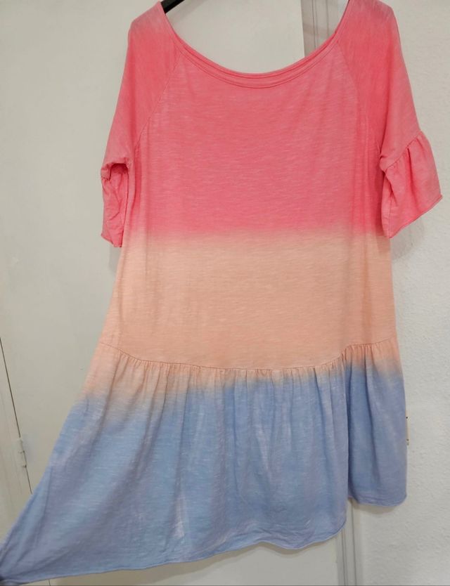 Vestido corto estilo hippie