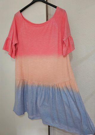 Vestido corto estilo hippie