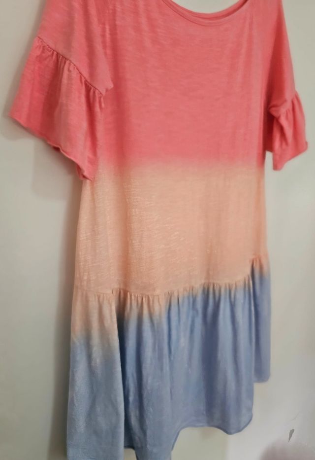 Vestido corto estilo hippie