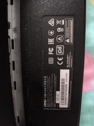 Pantalla ordenador MSI