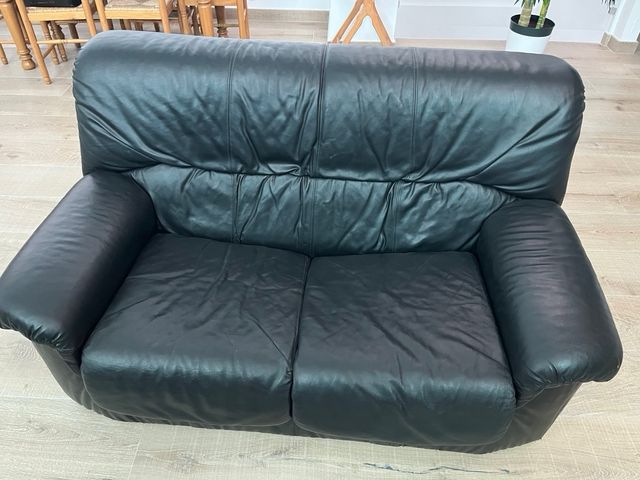 Divano in pelle a tre e due posti