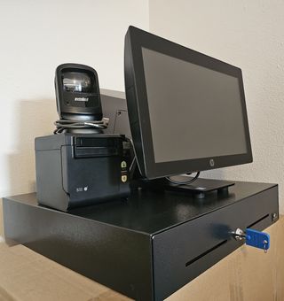 Diez TPVs HP moderno con pantalla tactíl