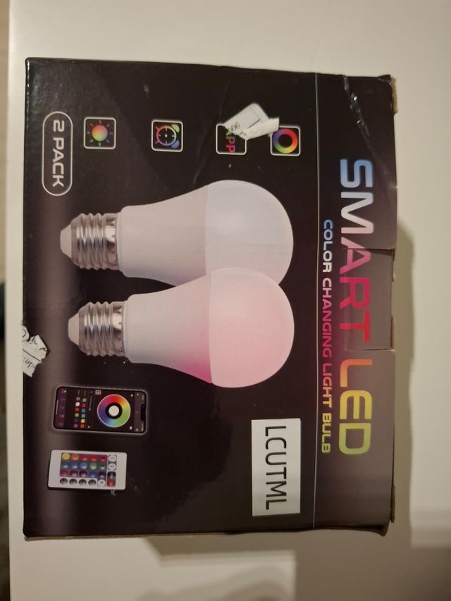 Bombillas led colores con mando