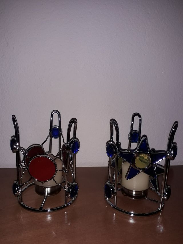 Set di 2 portacandele