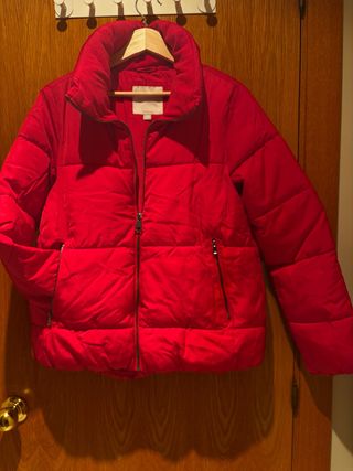 Anorak acolchado rojo