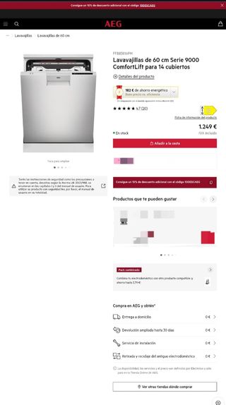 AEG LAVAVAJILLAS 14 CUB 60CM