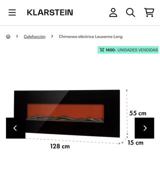 Chimenea eléctrica Lausanne FP 16 L black