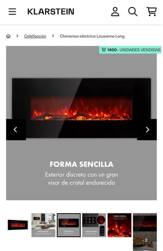 Chimenea eléctrica Lausanne FP 16 L black