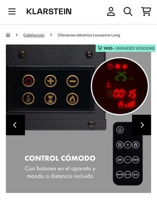 Chimenea eléctrica Lausanne FP 16 L black