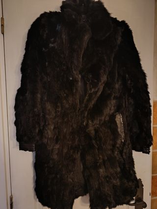Abrigo piel con tara