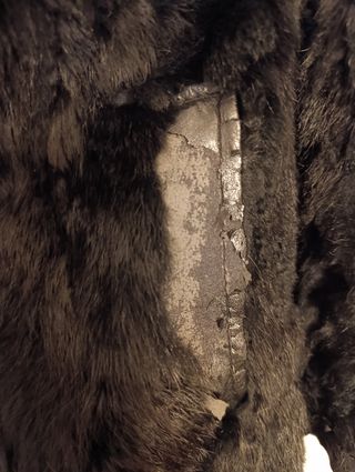 Abrigo piel con tara