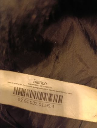 Abrigo piel con tara