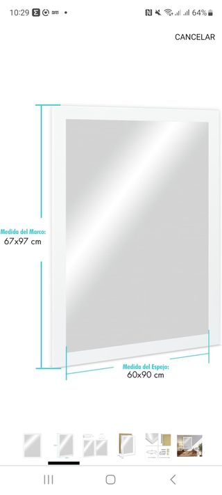 Espejo 60x90 nuevo sin abrir